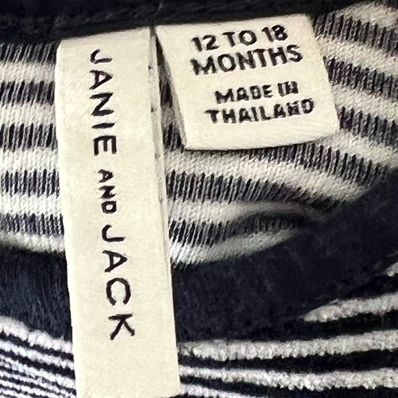 Janie and Jack Striped Baby Onesie size 12-18 months - Picture 4 of 6